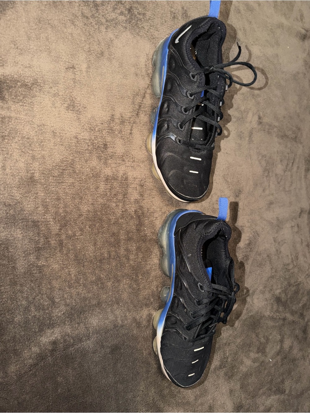 Nike Kids Black and Blue Bubble Sole Sneakers